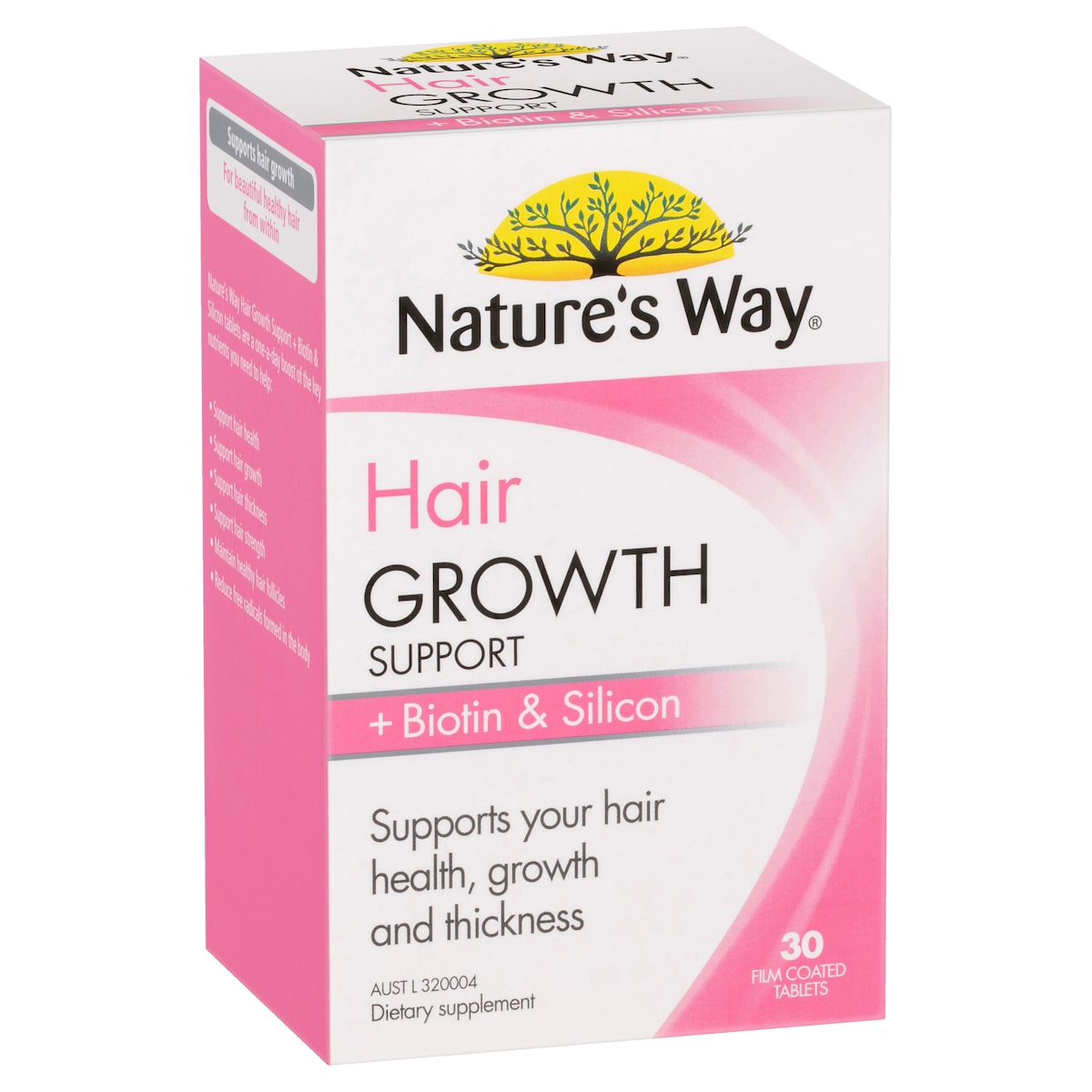 Natures Way Hair Growth Support + Biotin & Silicon 30 Tablets