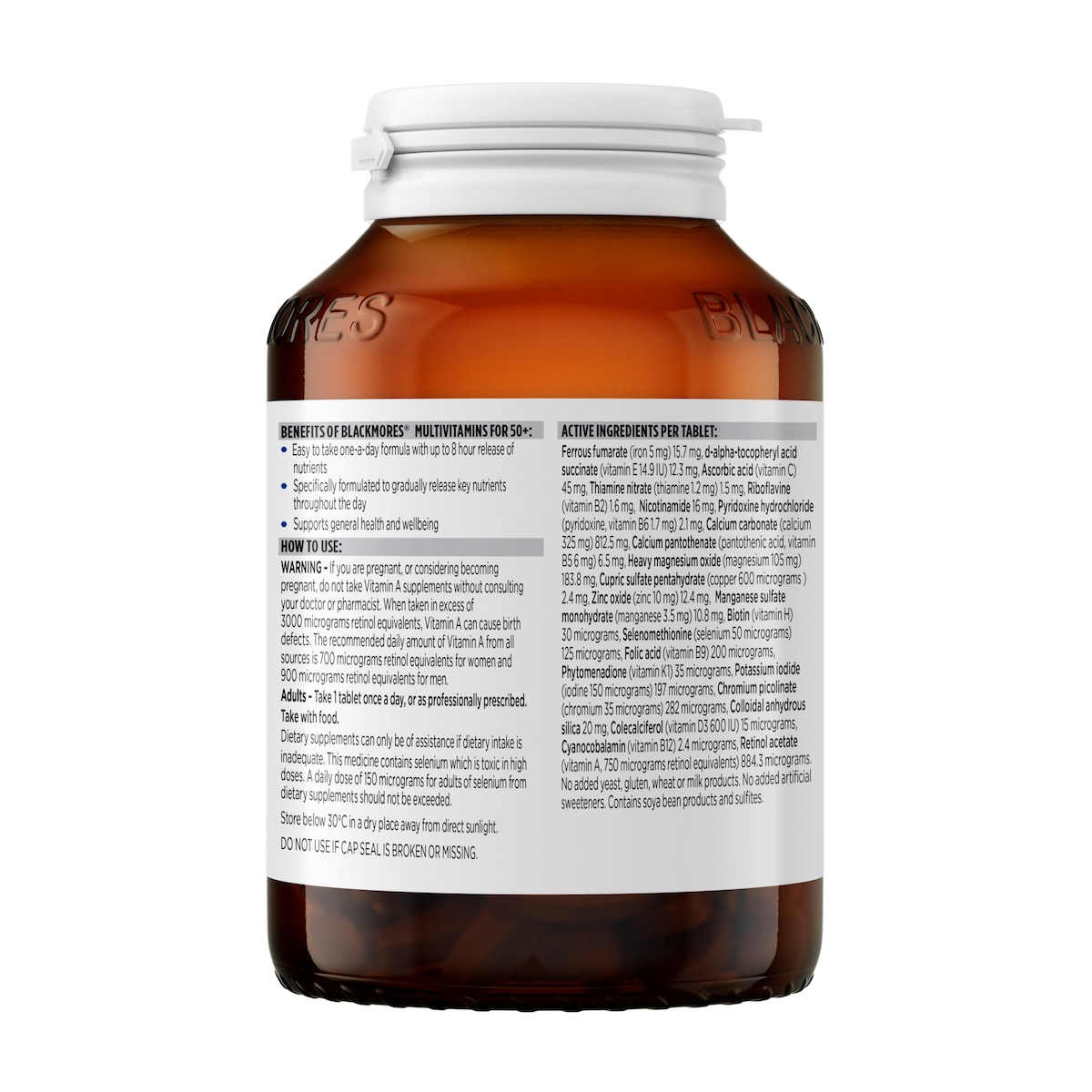 Blackmores Sustained Release Multivitamins for 50+ 90 Tablets