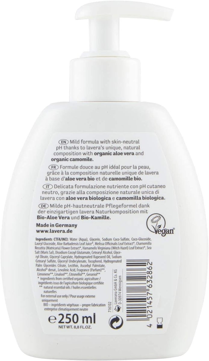 Lavera Basis Sensitiv Mild Hand Wash 250ml