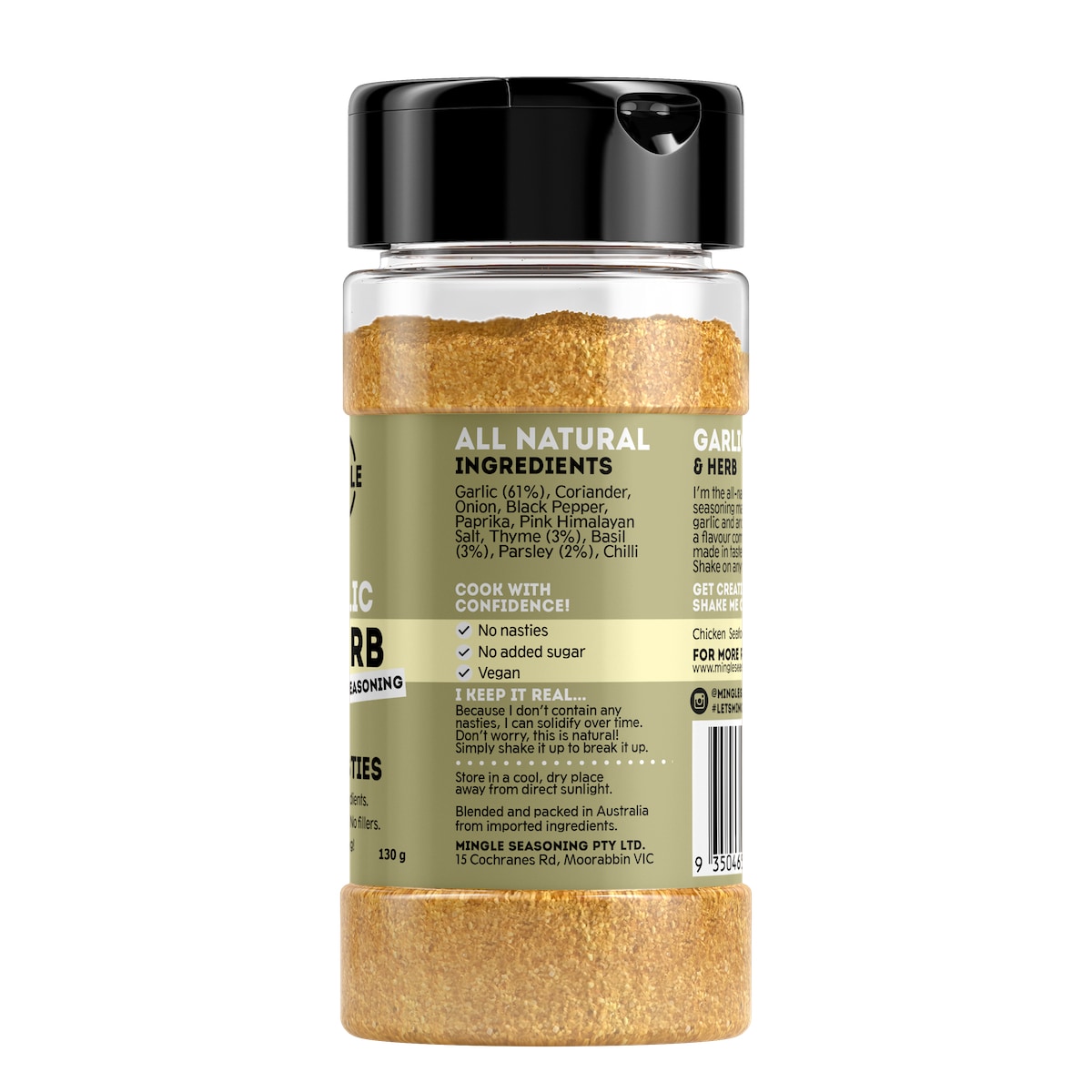 Mingle Seasoning Garlic & Herb 130g