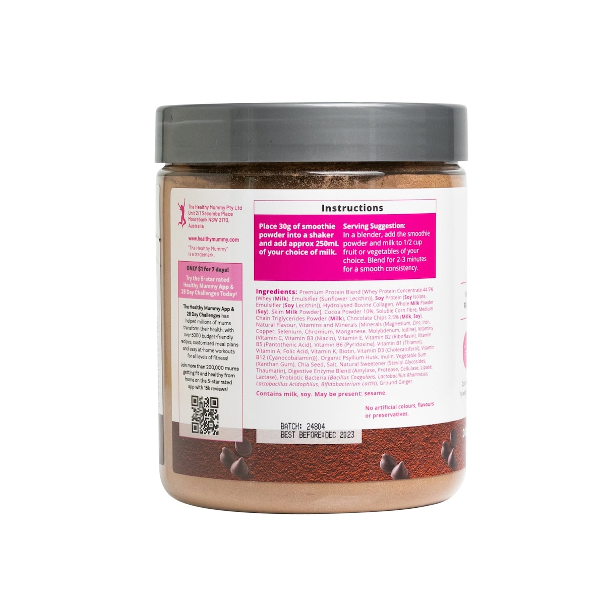 The Healthy Mummy Premium Smoothie Double Choc 450g