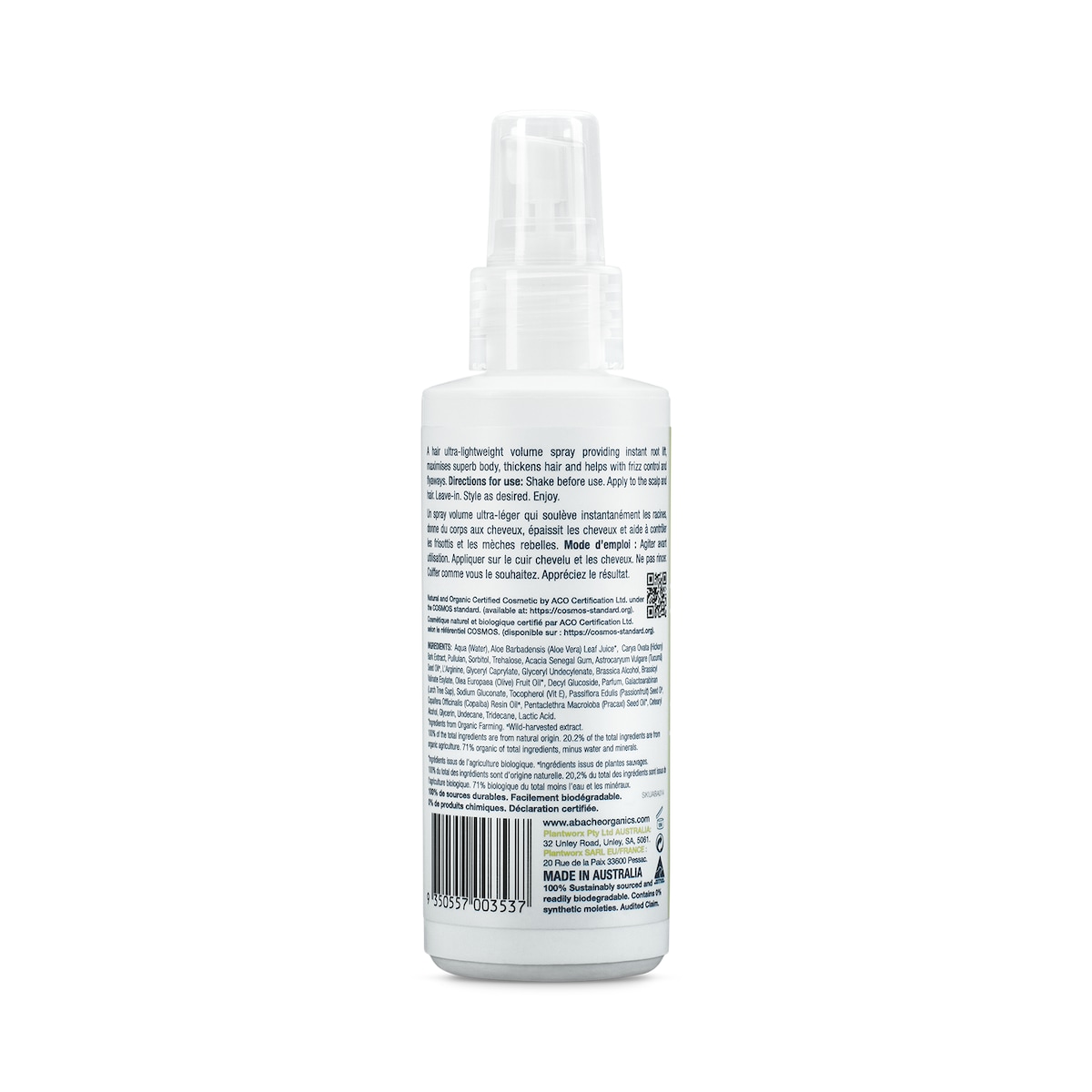 Abache Organics Fine Elements Root Boost Spritz 125ml