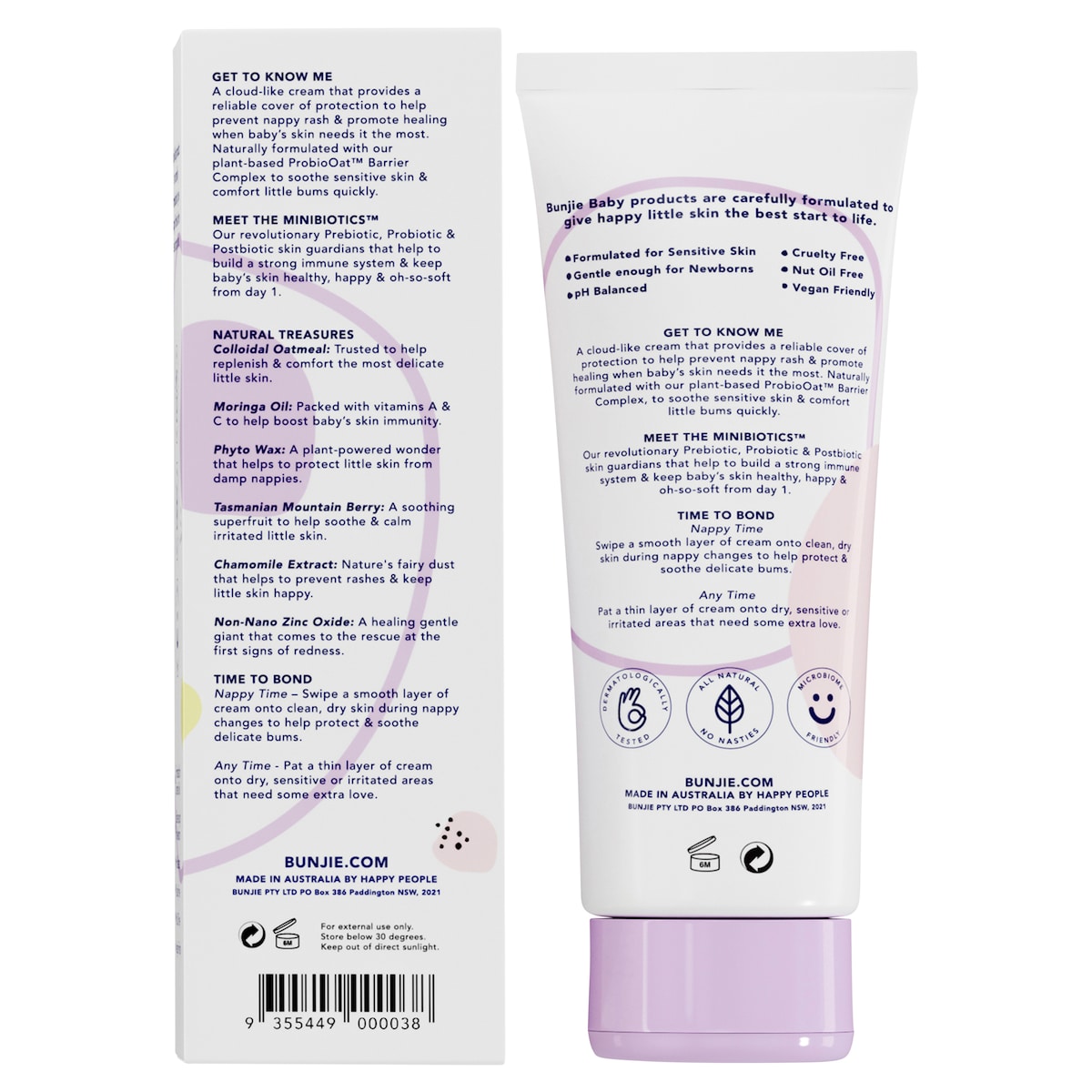 Bunjie Baby Nappy Rash & Barrier Cream 90g