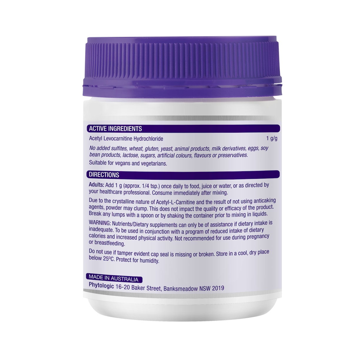 Henry Blooms Acetyl L-Carnitine Powder 250g