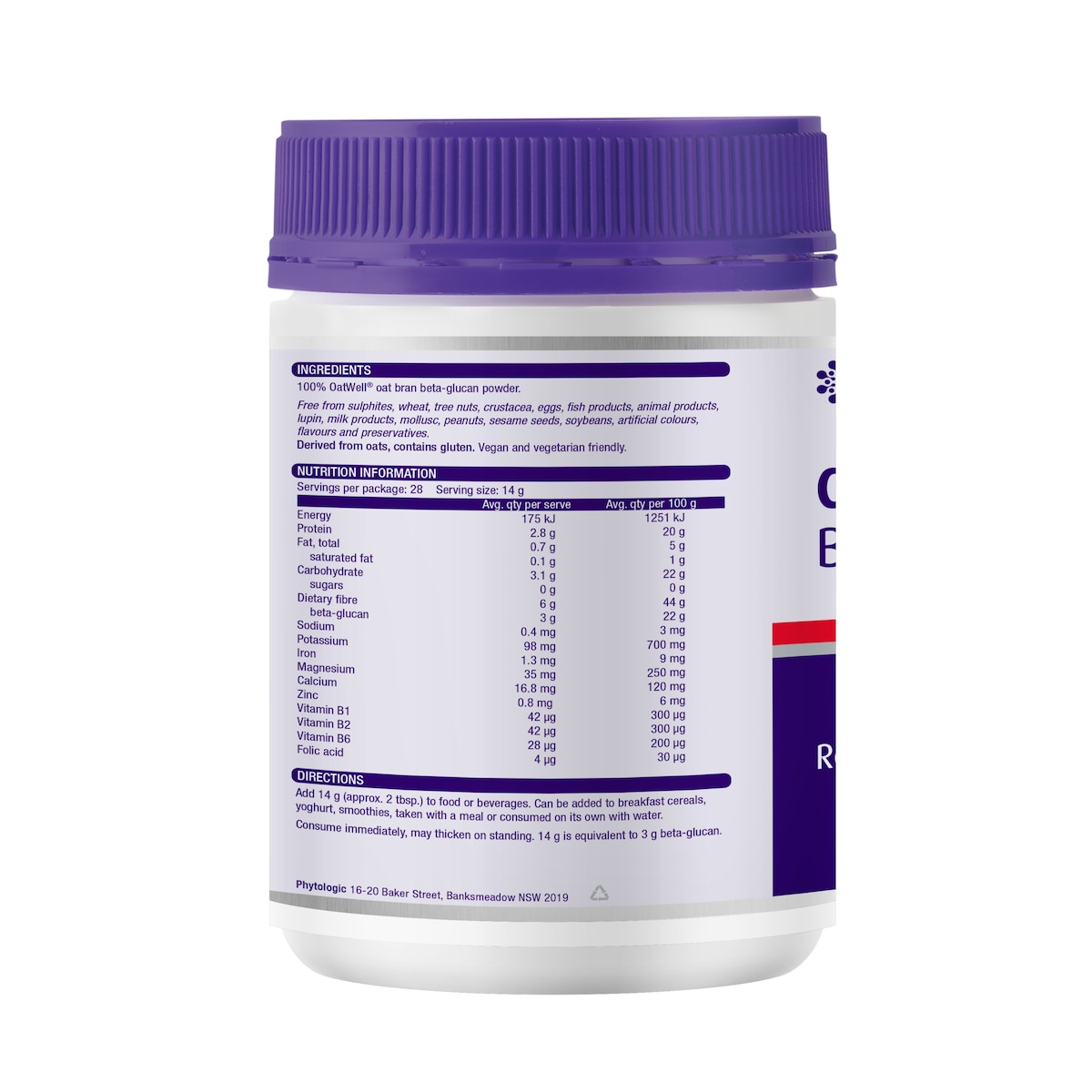 Henry Blooms Cholesterol Balance Beta Glucan Powder 400g