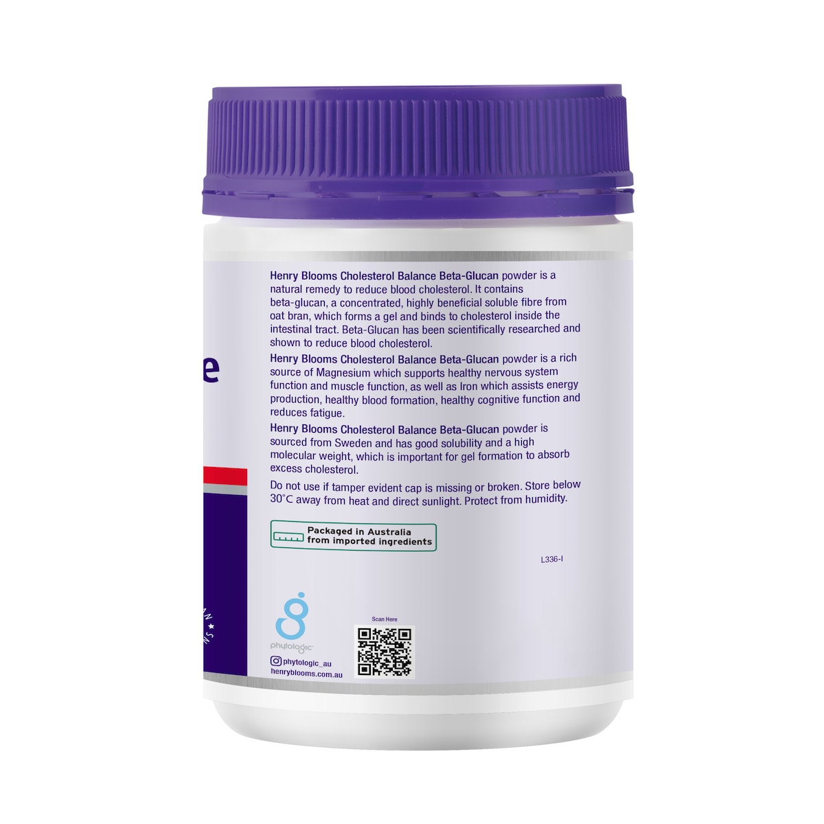 Henry Blooms Cholesterol Balance Beta Glucan Powder 400g