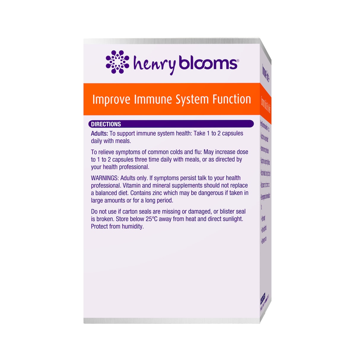 Henry Blooms Immune Forte + 60 Vege Capsules