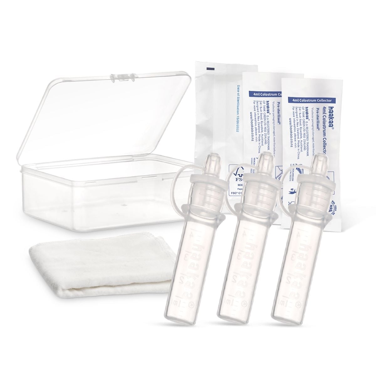 Haakaa Silicone Colostrum Collector Set Pre-Sterilised 4ml 6 Pack