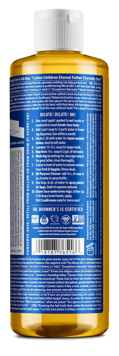 Dr Bronner's Pure Castile Liquid Soap Peppermint 473ml