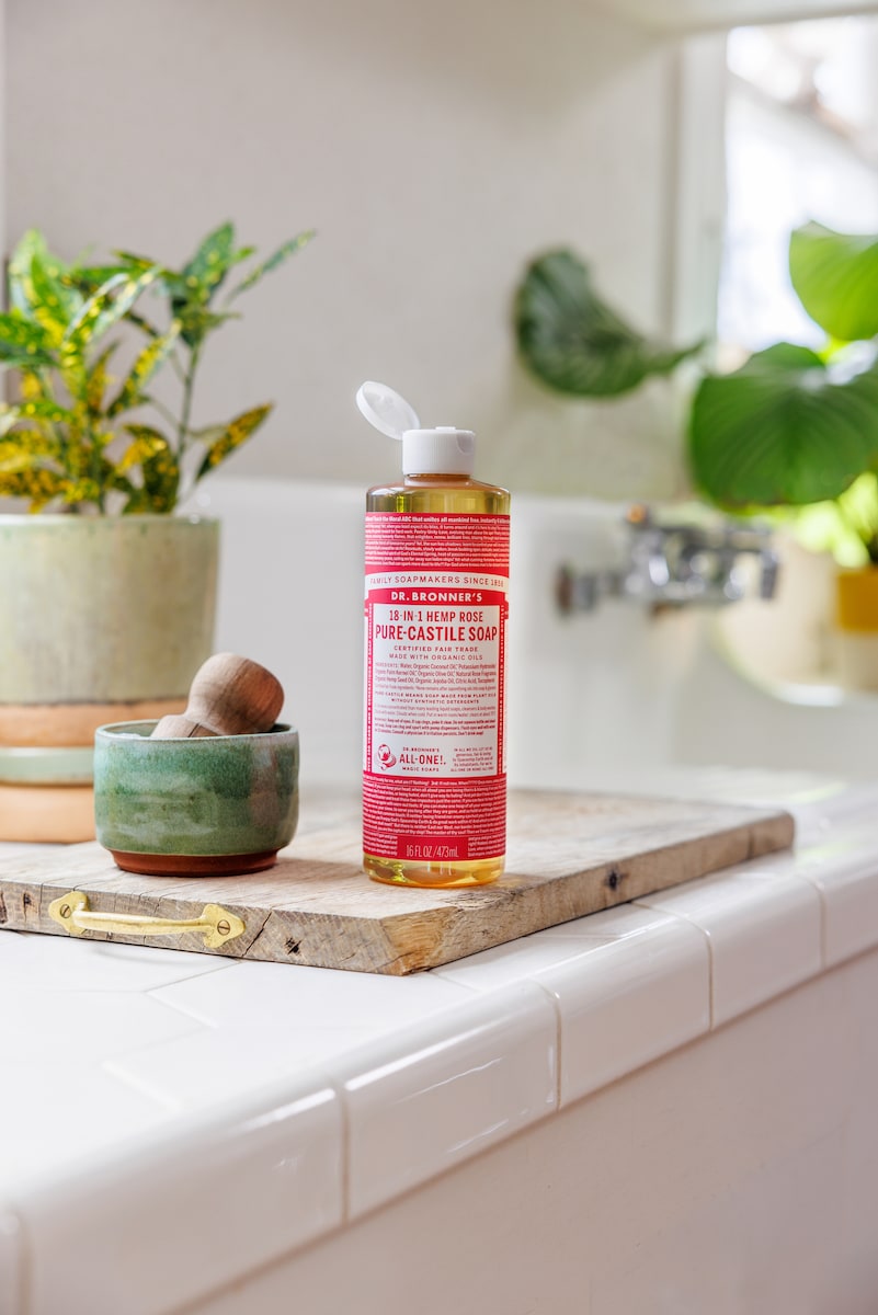 Dr Bronner's Pure Castile Liquid Soap Rose 473ml