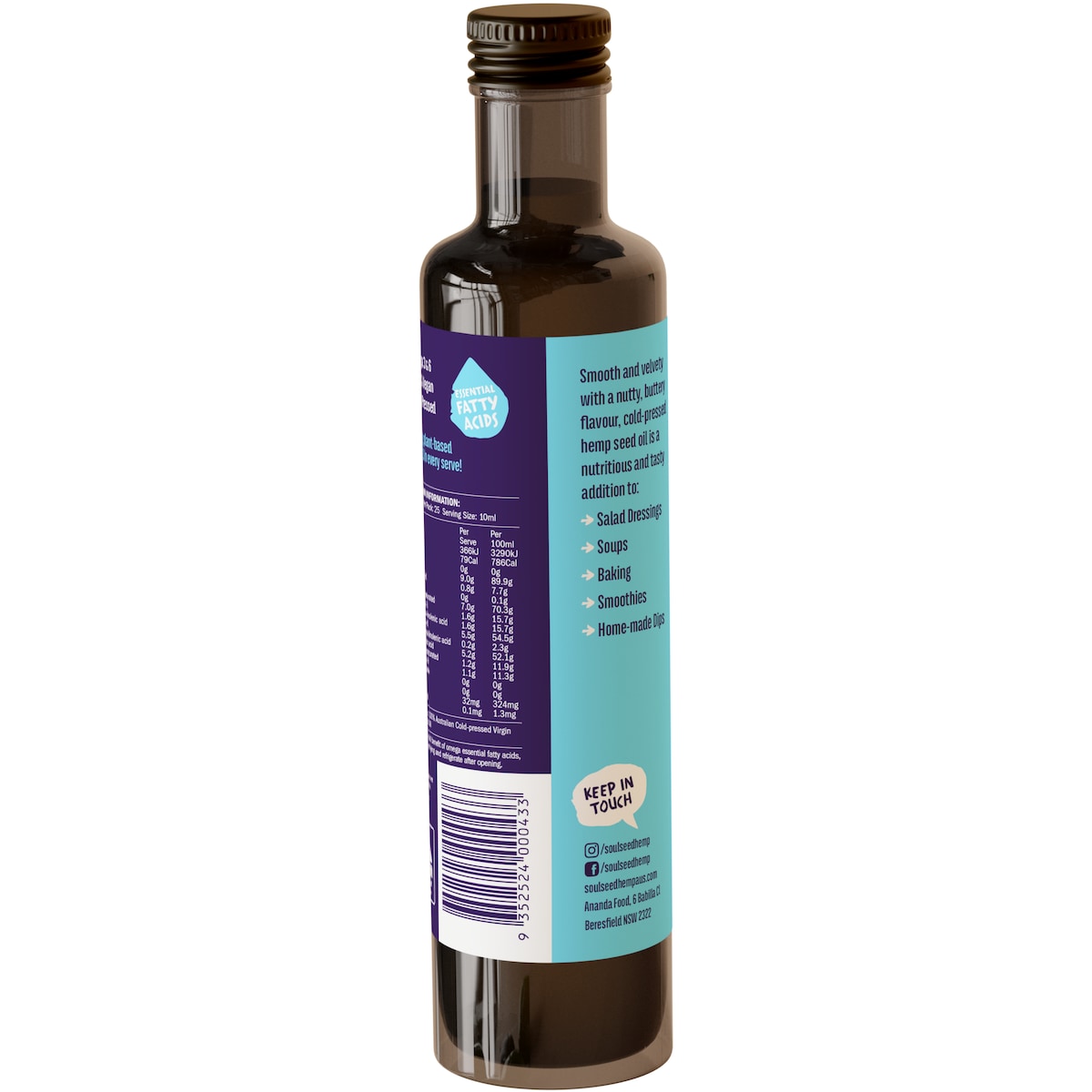 Soul Seed Cold Pressed Hemp Seed Oil 250ml