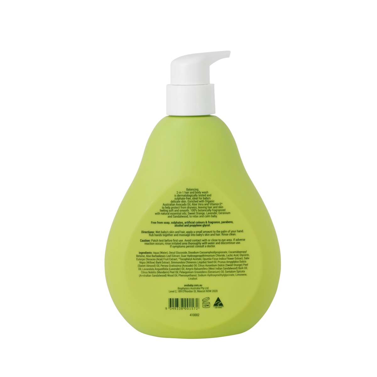 Avo Baby Gentle Hair & Body Wash 500ml