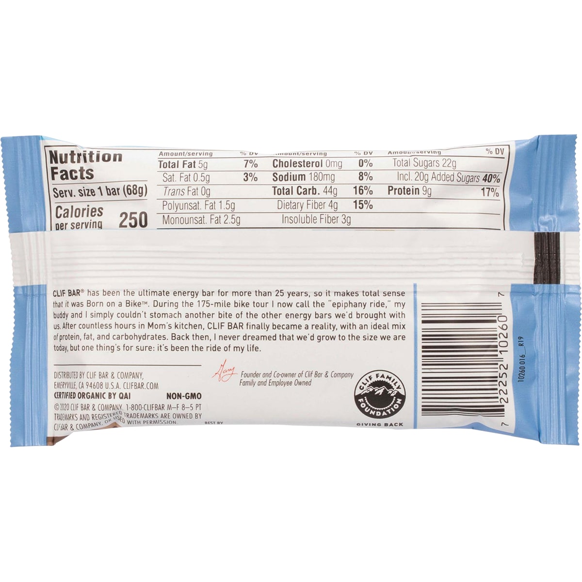 Clif Energy Bar Blueberry Crisp 12 x 68g