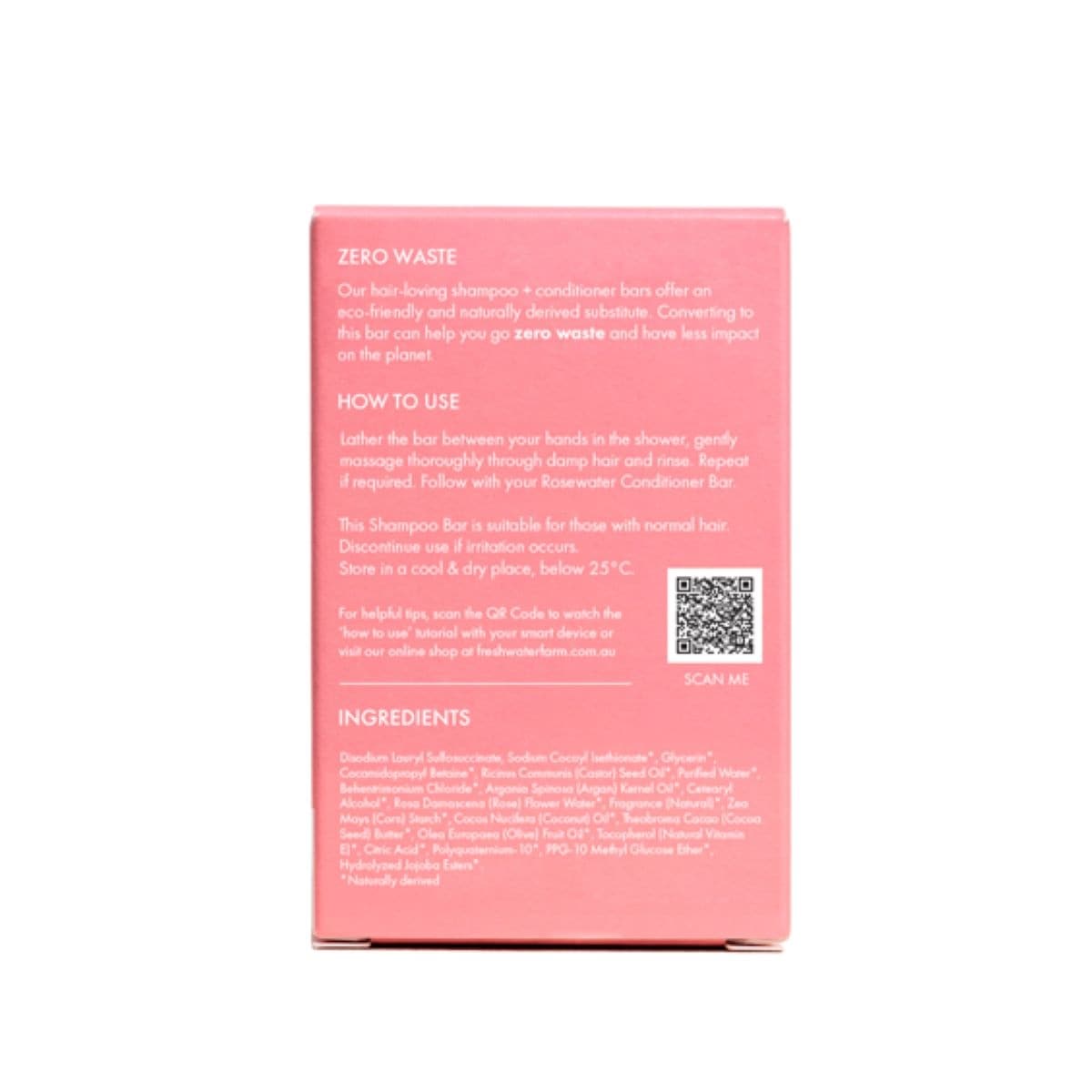 Freshwater Farm Rosewater Shampoo Bar 100g