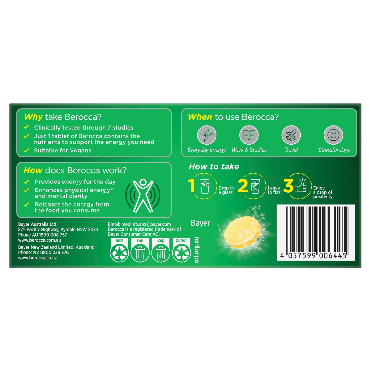 Berocca Energy Mango & Orange Effervescent Tablets 30 Pack