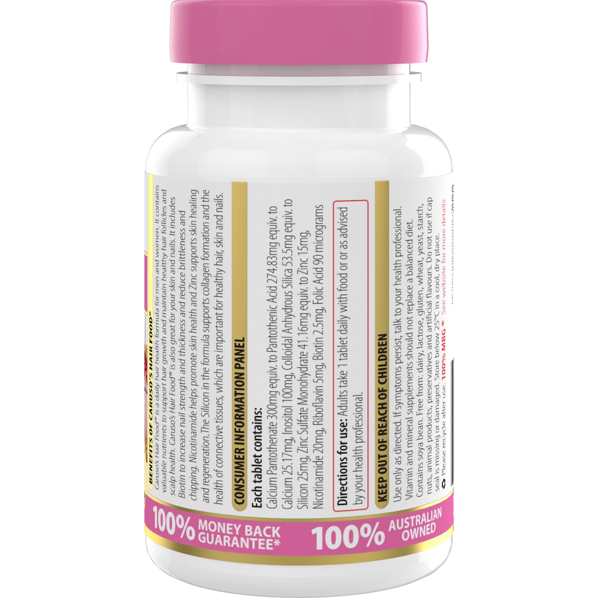 Carusos Hair Food 60 Tablets