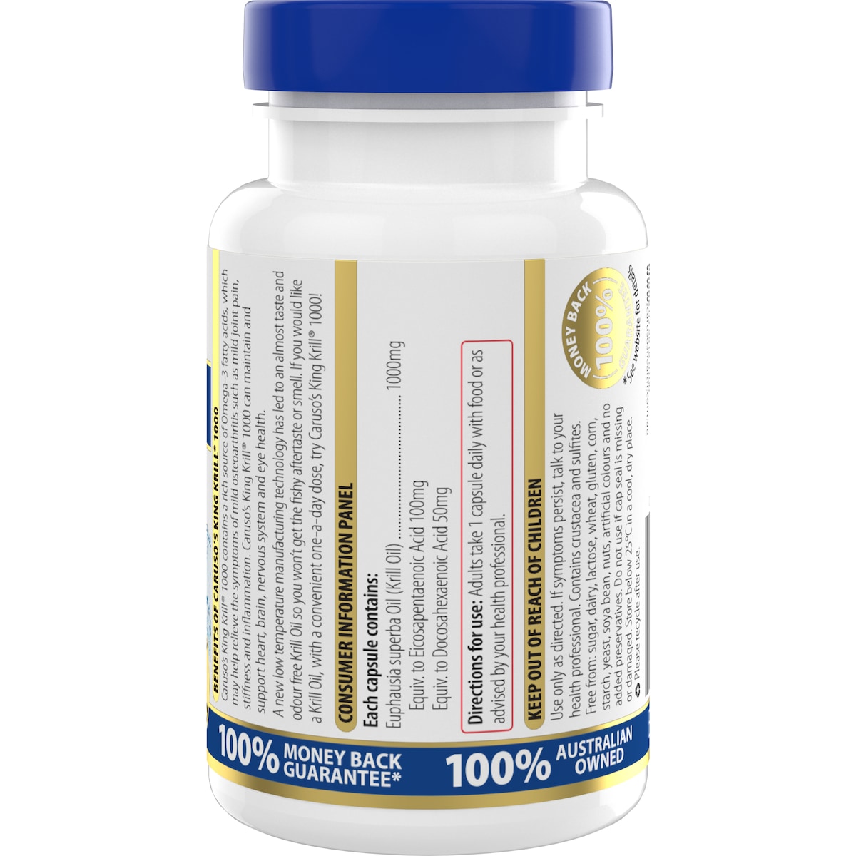 Carusos King Krill 1000mg 30 Capsules