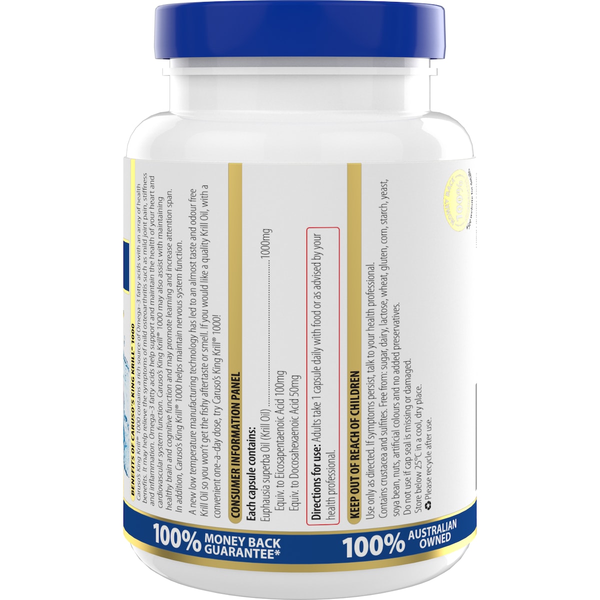 Carusos King Krill 1000mg 120 Capsules