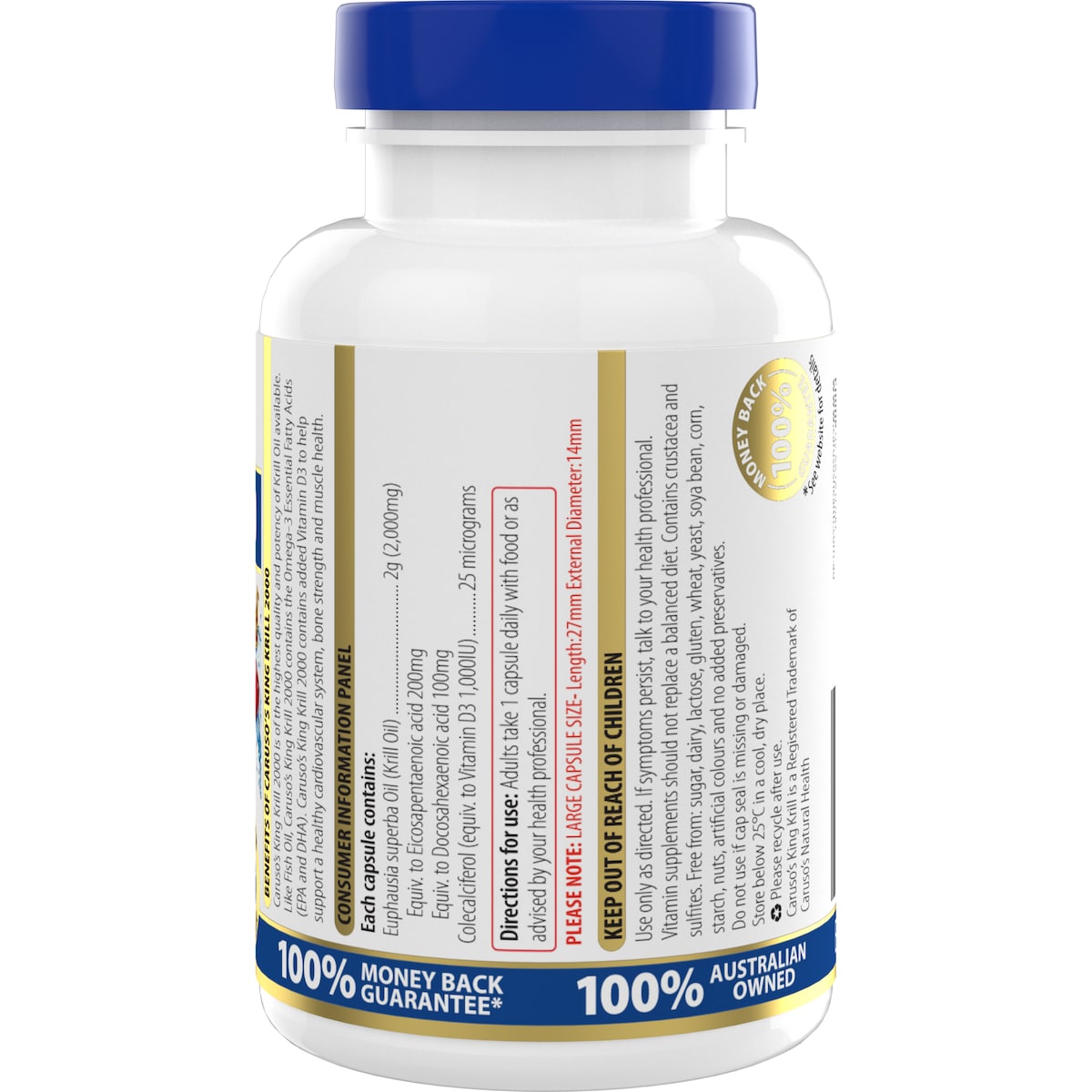 Carusos King Krill 2000mg 30 Capsules