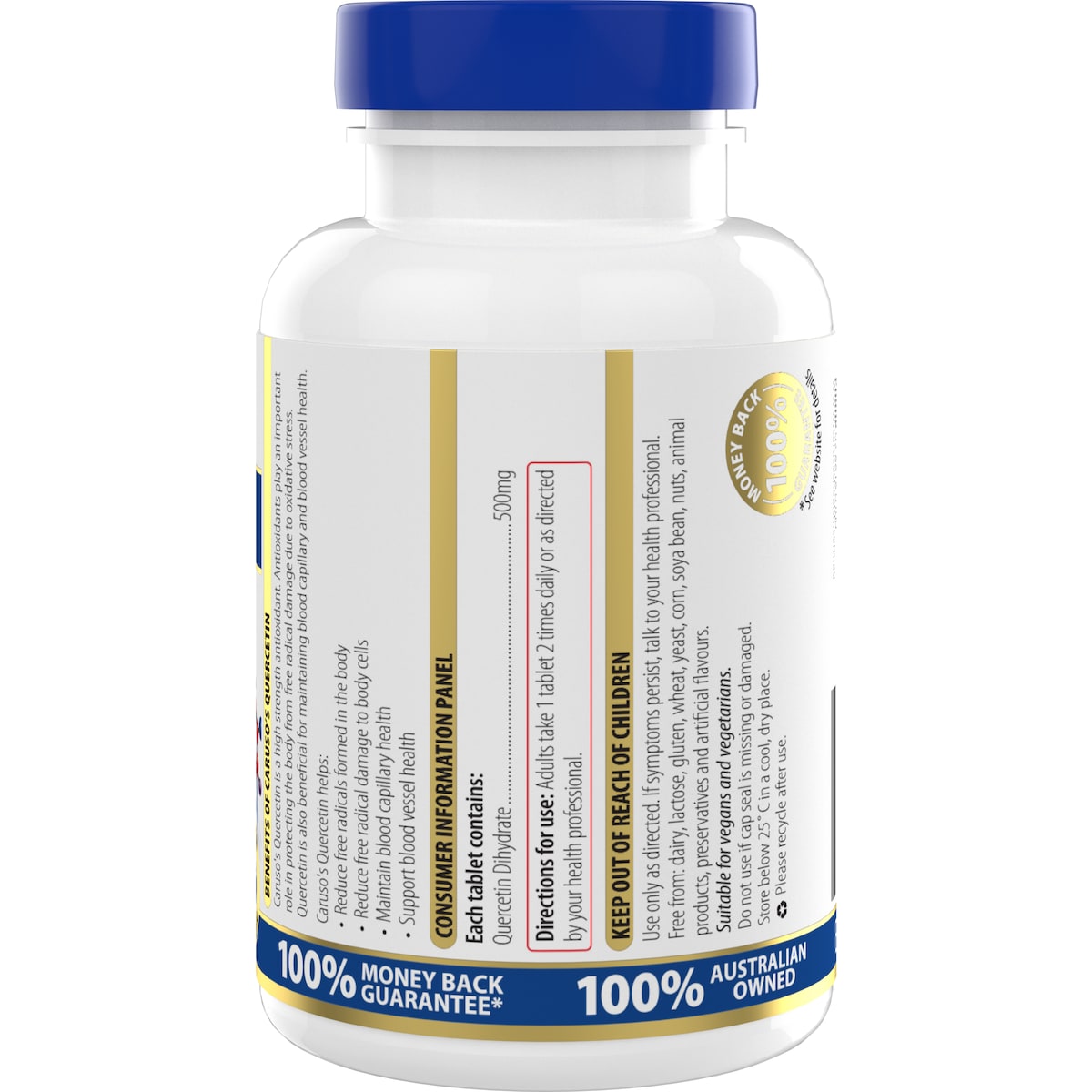 Carusos Quercetin 500mg 60 Tablets Australia