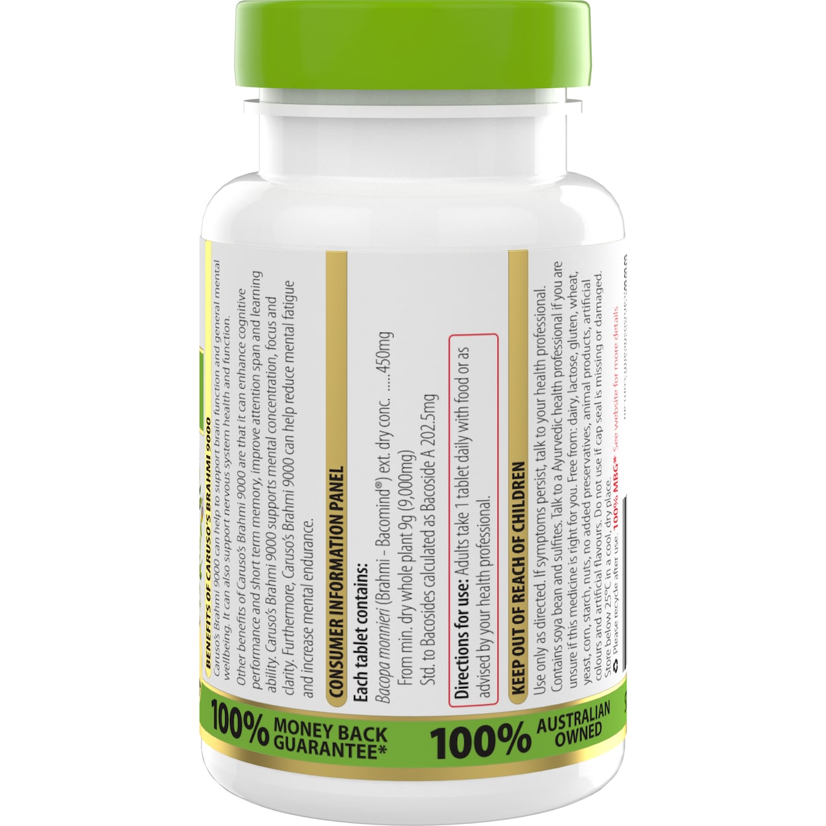 Carusos Brahmi 9000 50 Tablets