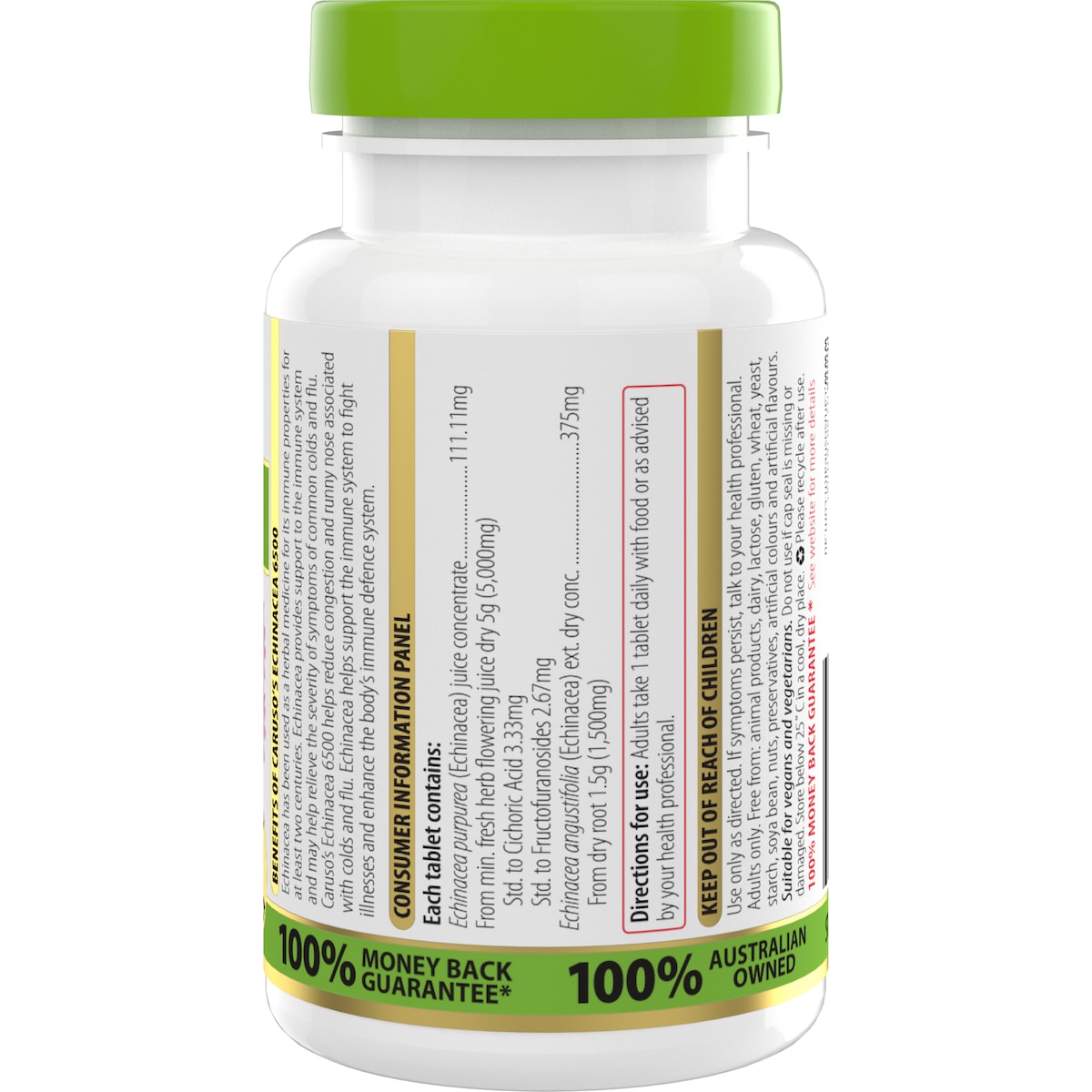 Carusos Echinacea 6500 50 Tablets