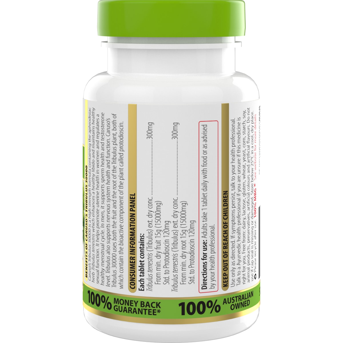 Carusos Tribulus 30000 60 Tablets