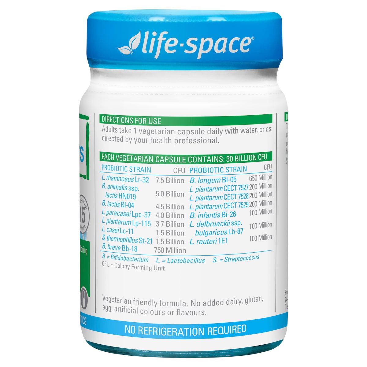 Life-Space Probiotic for 60+ Years 60 Capsules