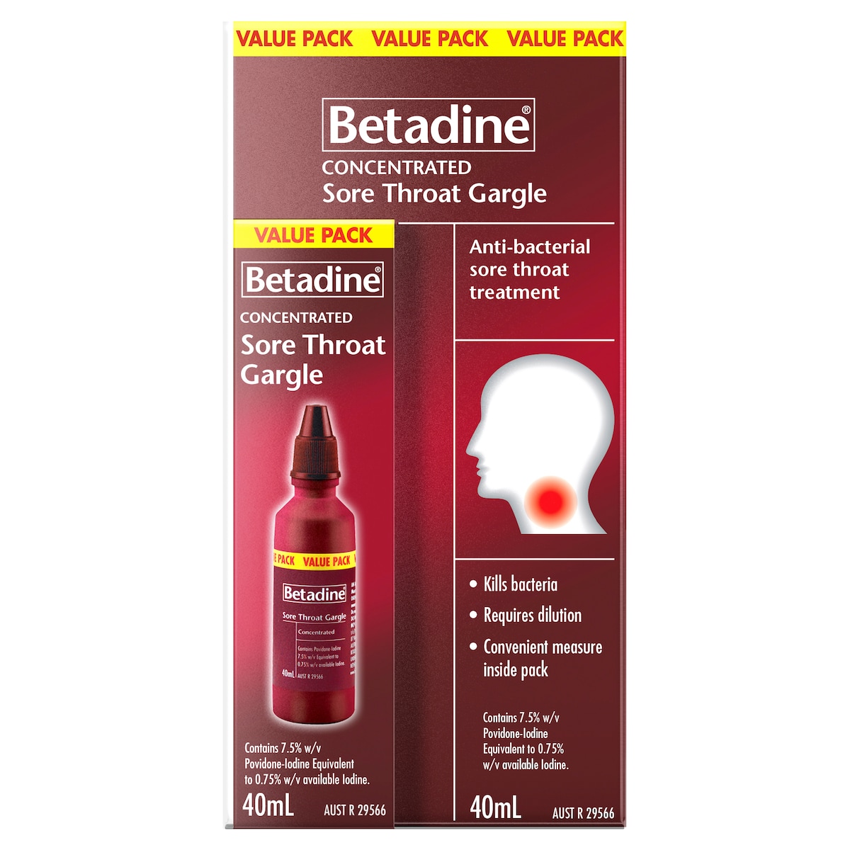 Betadine Sore Throat Gargle Concentrated 40ml