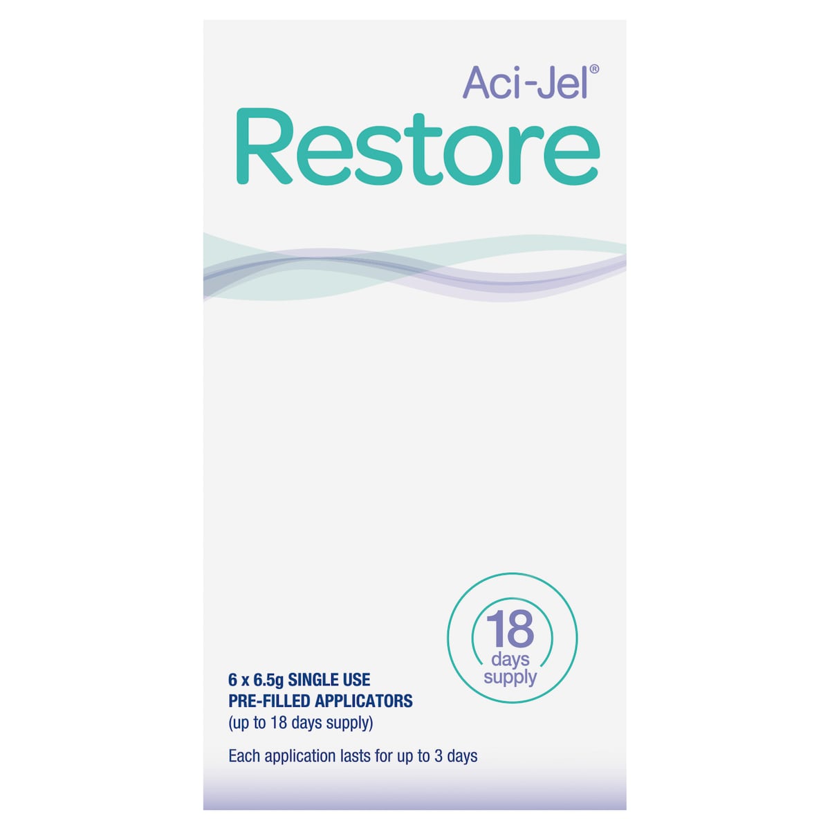 Aci-Jel Restore Vaginal Moisturiser 6 x 6.5g Pre-filled Applicators