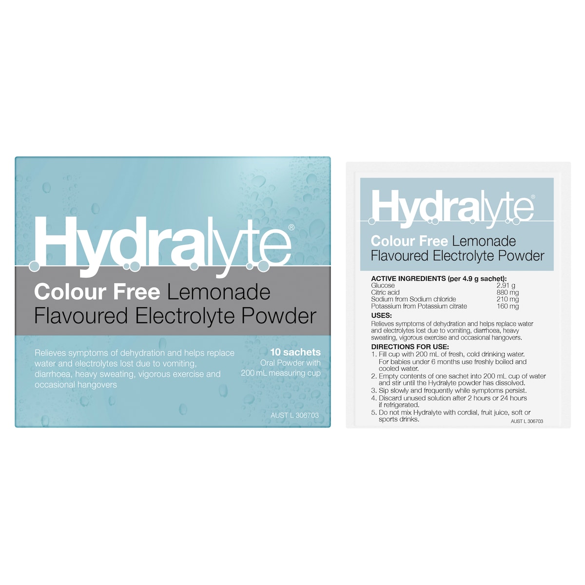 Hydralyte Electrolyte Powder Lemonade 10 Sachets