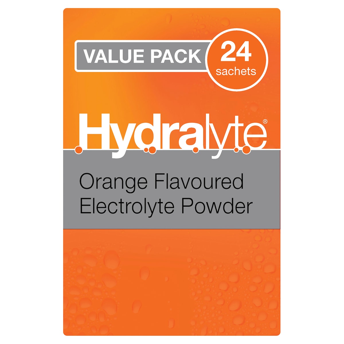 Hydralyte Electrolyte Powder Orange 24 Sachets