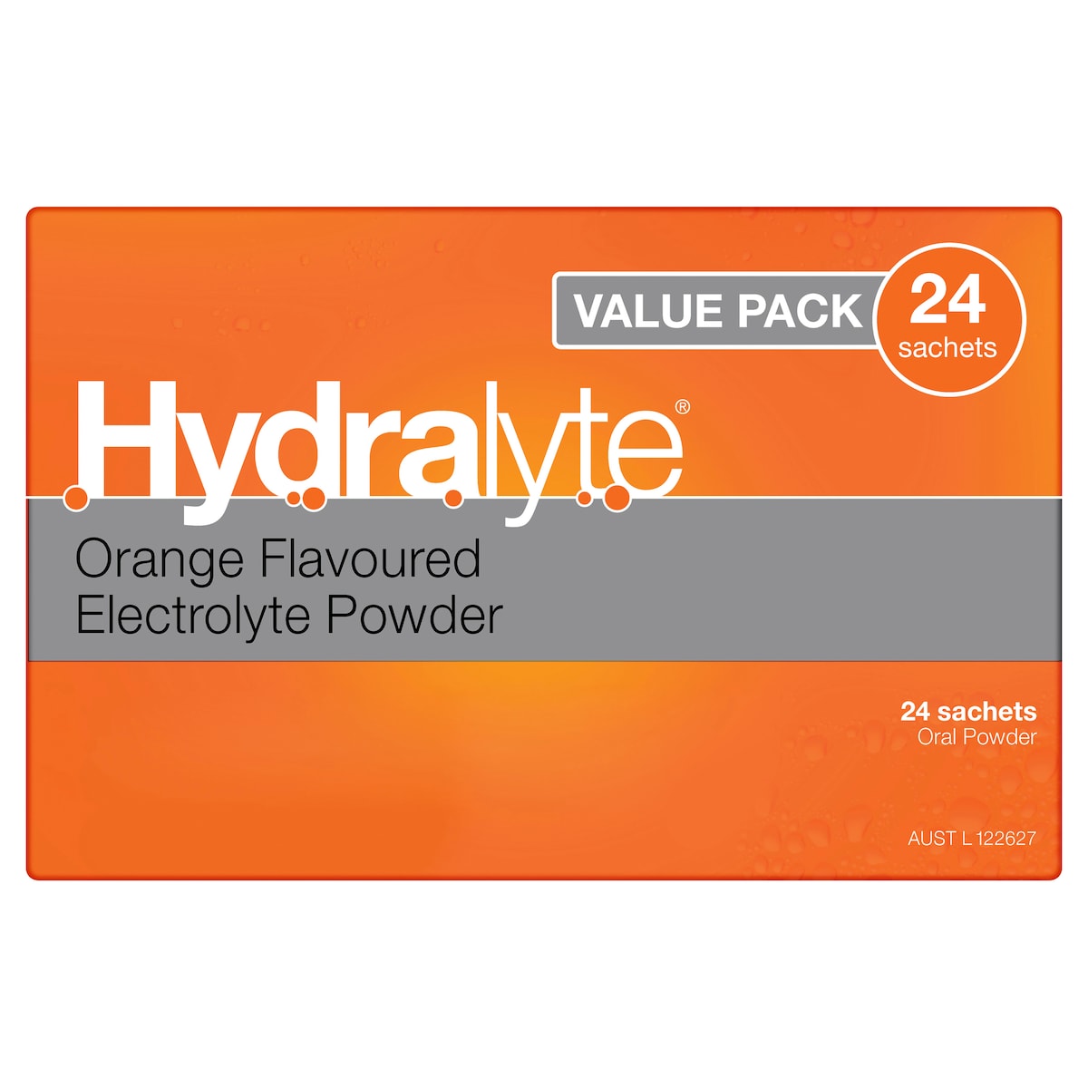 Hydralyte Electrolyte Powder Orange 24 Sachets