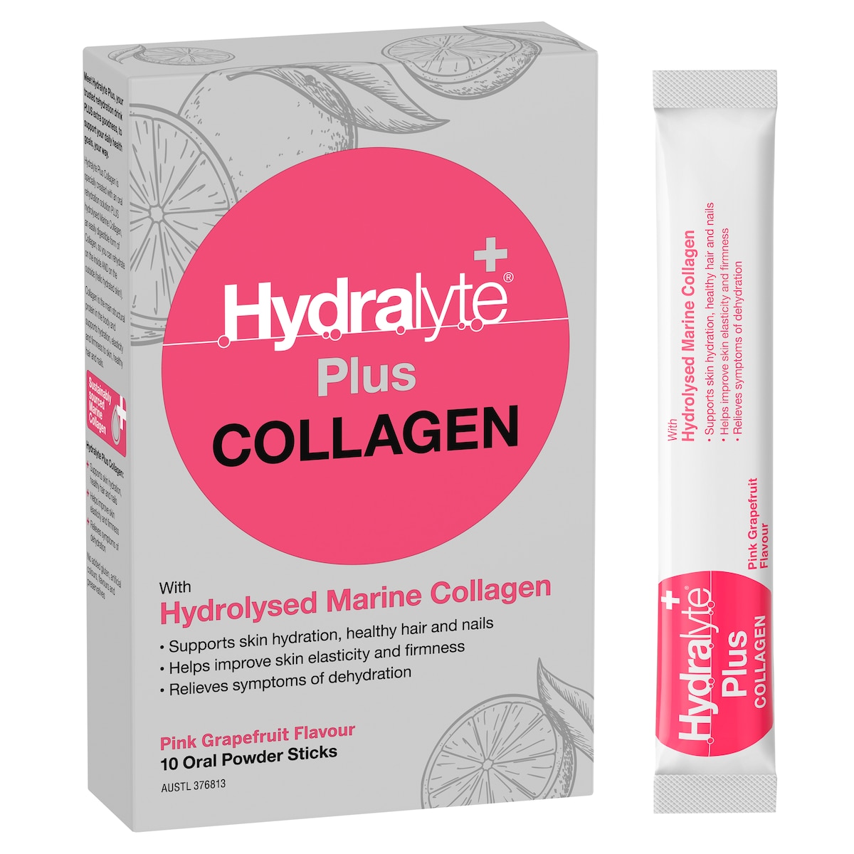 Hydralyte Plus Collagen Powder Sticks 10 Pack