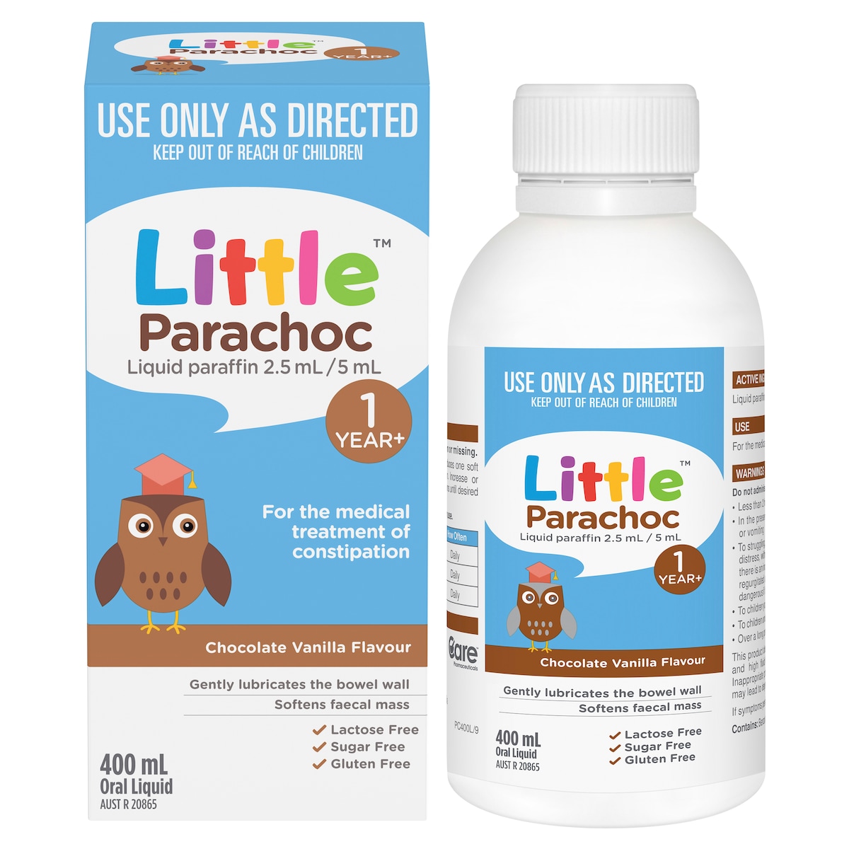 Little Parachoc Liquid Paraffin Chocolate Vanilla Flavour 400ml