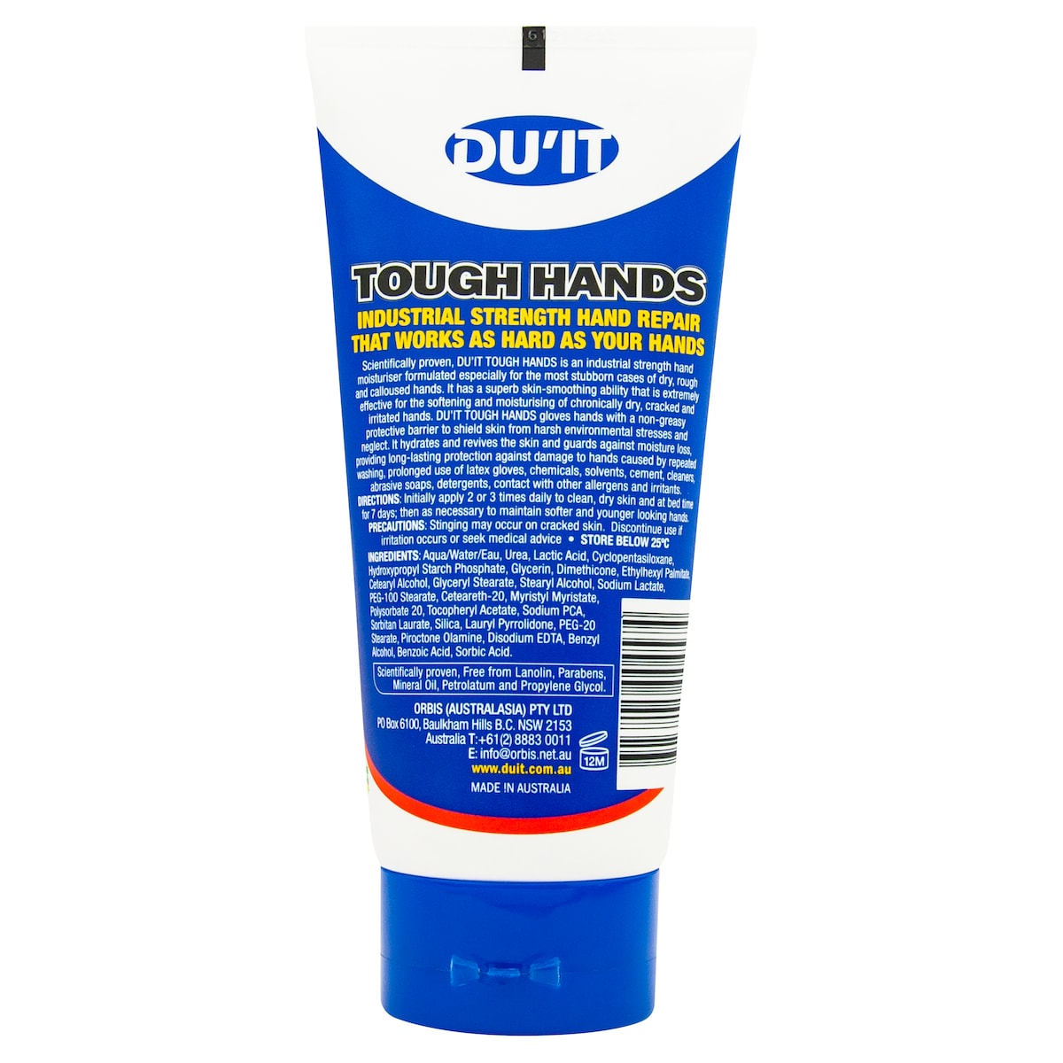 Duit Tough Hands Intensive Skin Repair Fragrance Free 150g