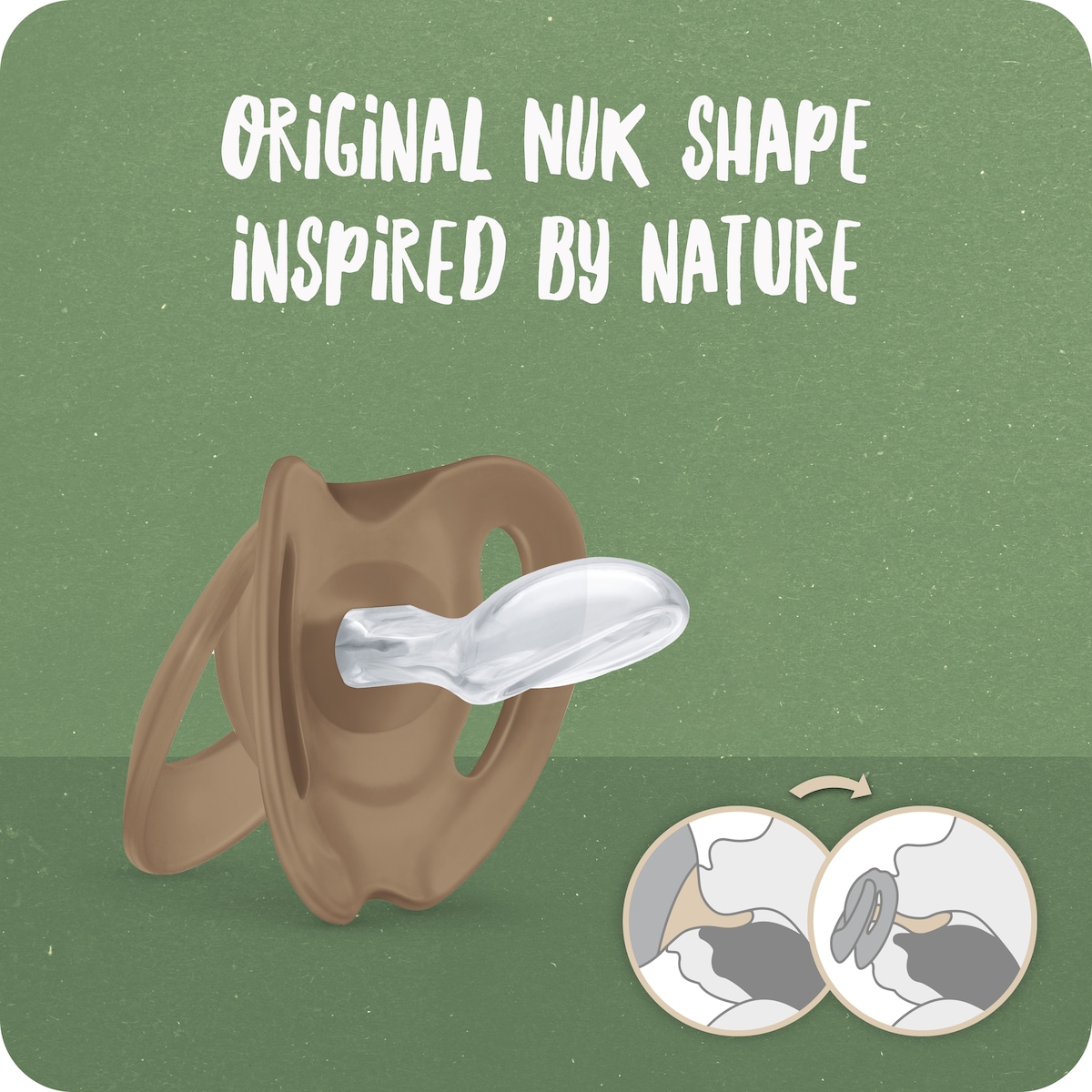 NUK for Nature Silicone Baby Soother 0-6 Months 2 Pack