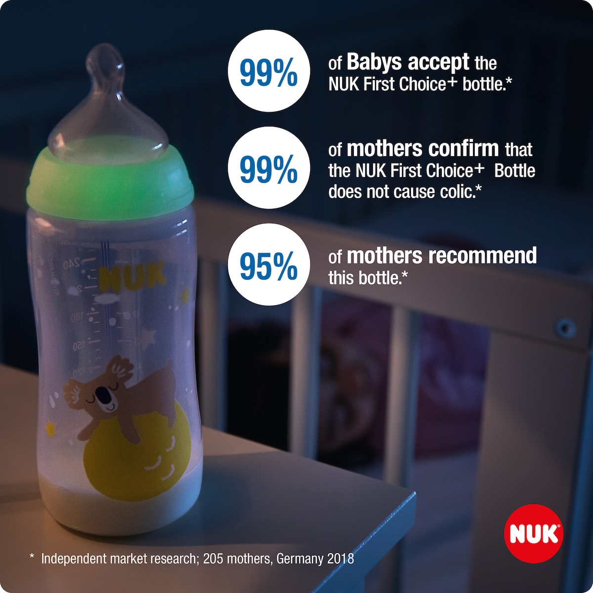 NUK First Choice+ Bottle with Temp Control 6-18 Months 300ml