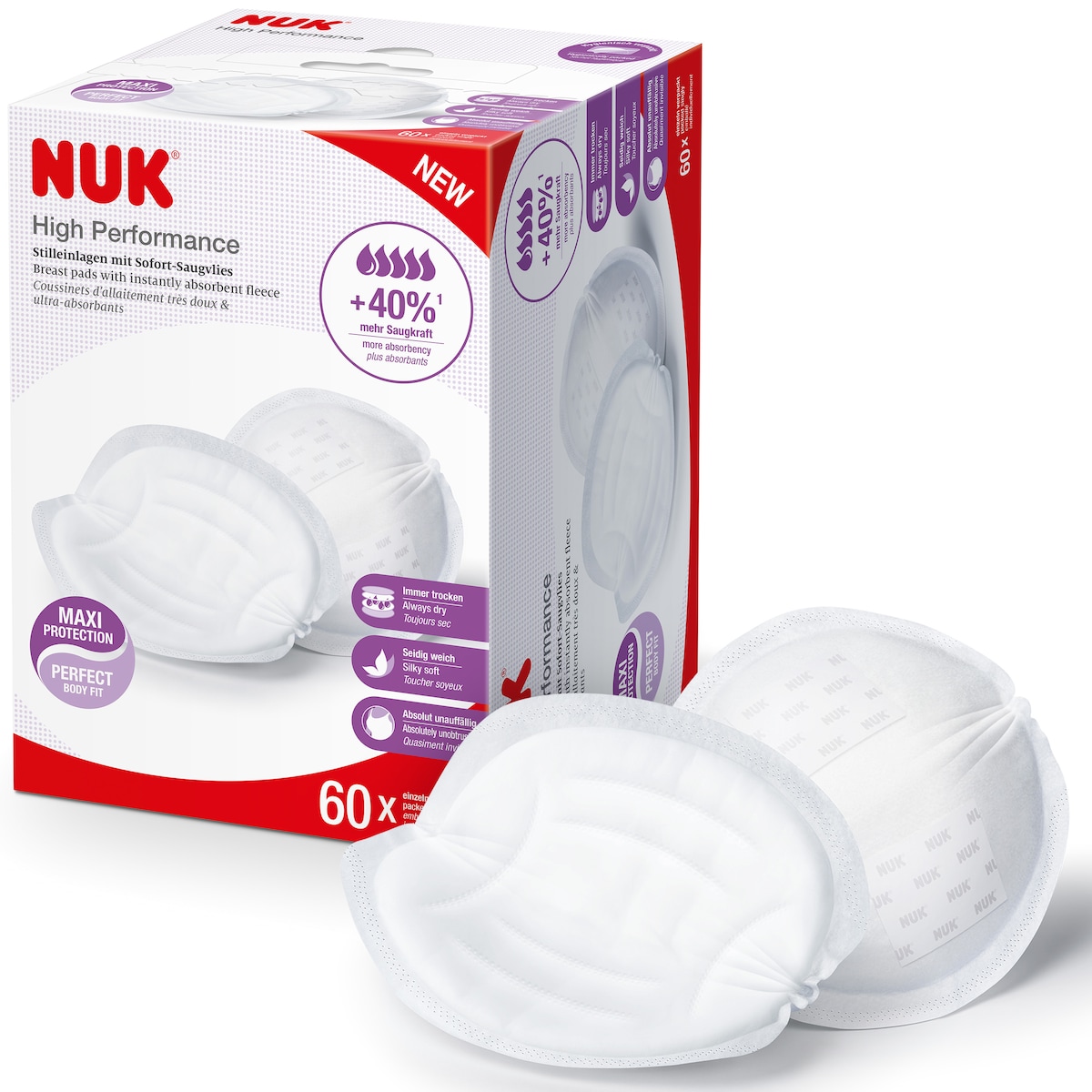 NUK High Performance Disposable Breast Pads 60 Pack