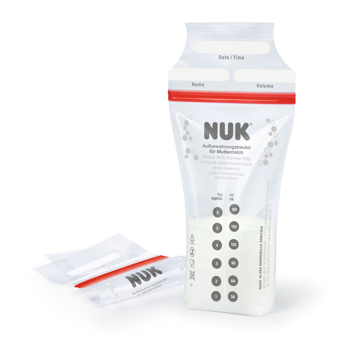 NUK Breast Milk Storage Bags 180ml 25 Pack