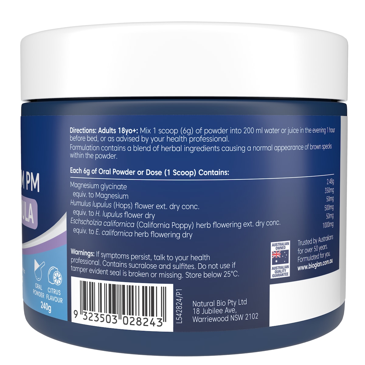 Bioglan Active Magnesium Pm Powder 240G