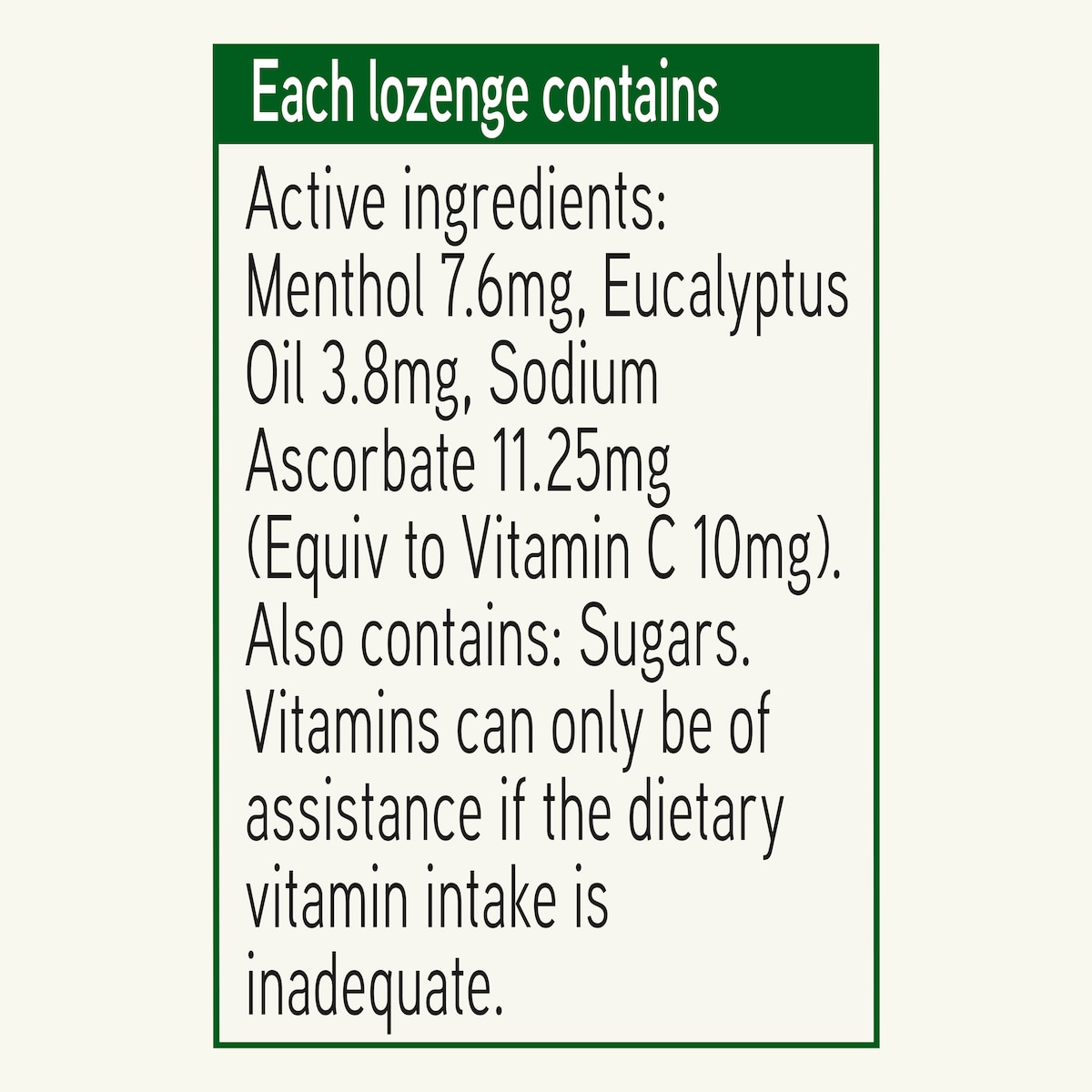 Nestle Soothers Eucalyptus & Menthol Stick 10 Lozenges