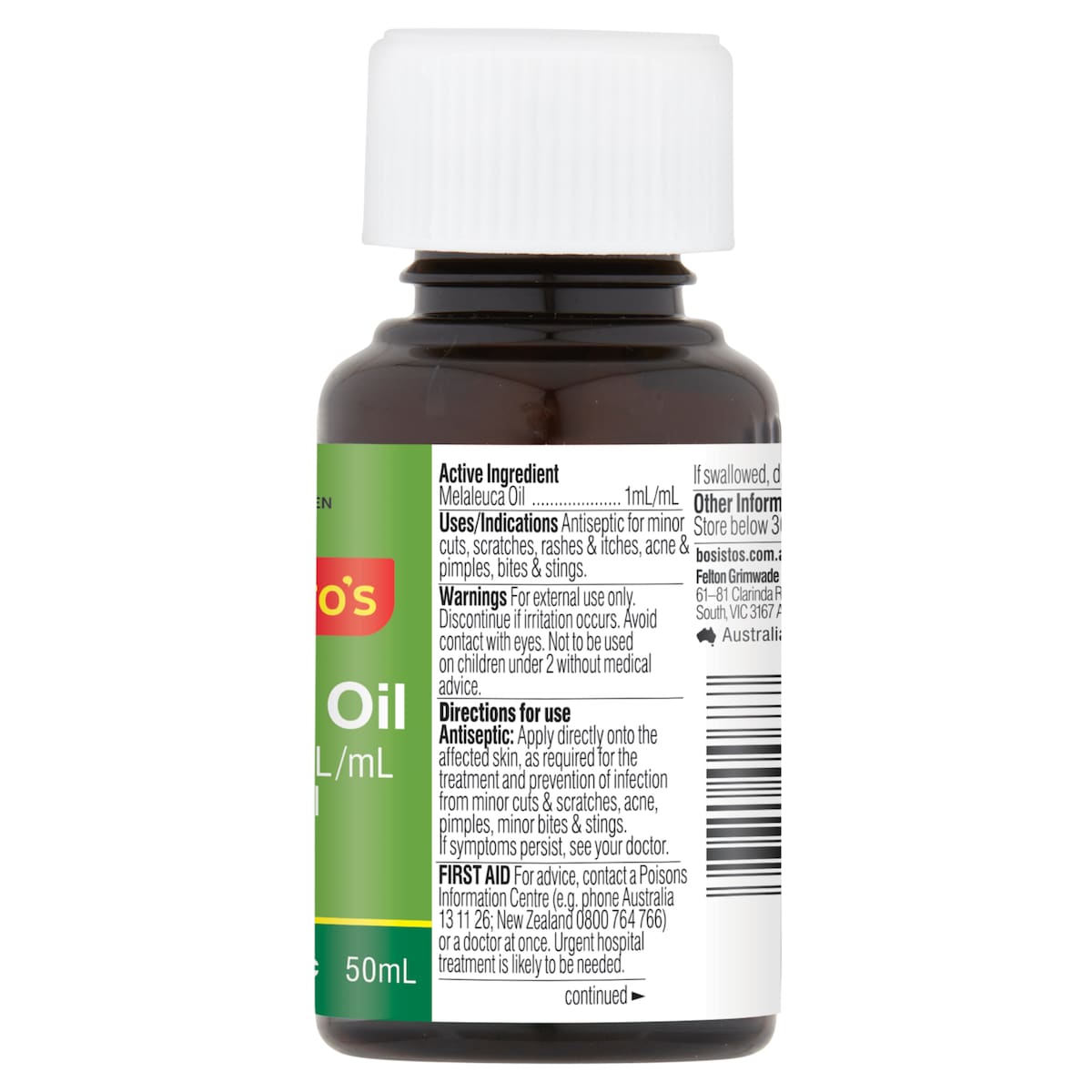 Bosistos Tea Tree Oil 50ml