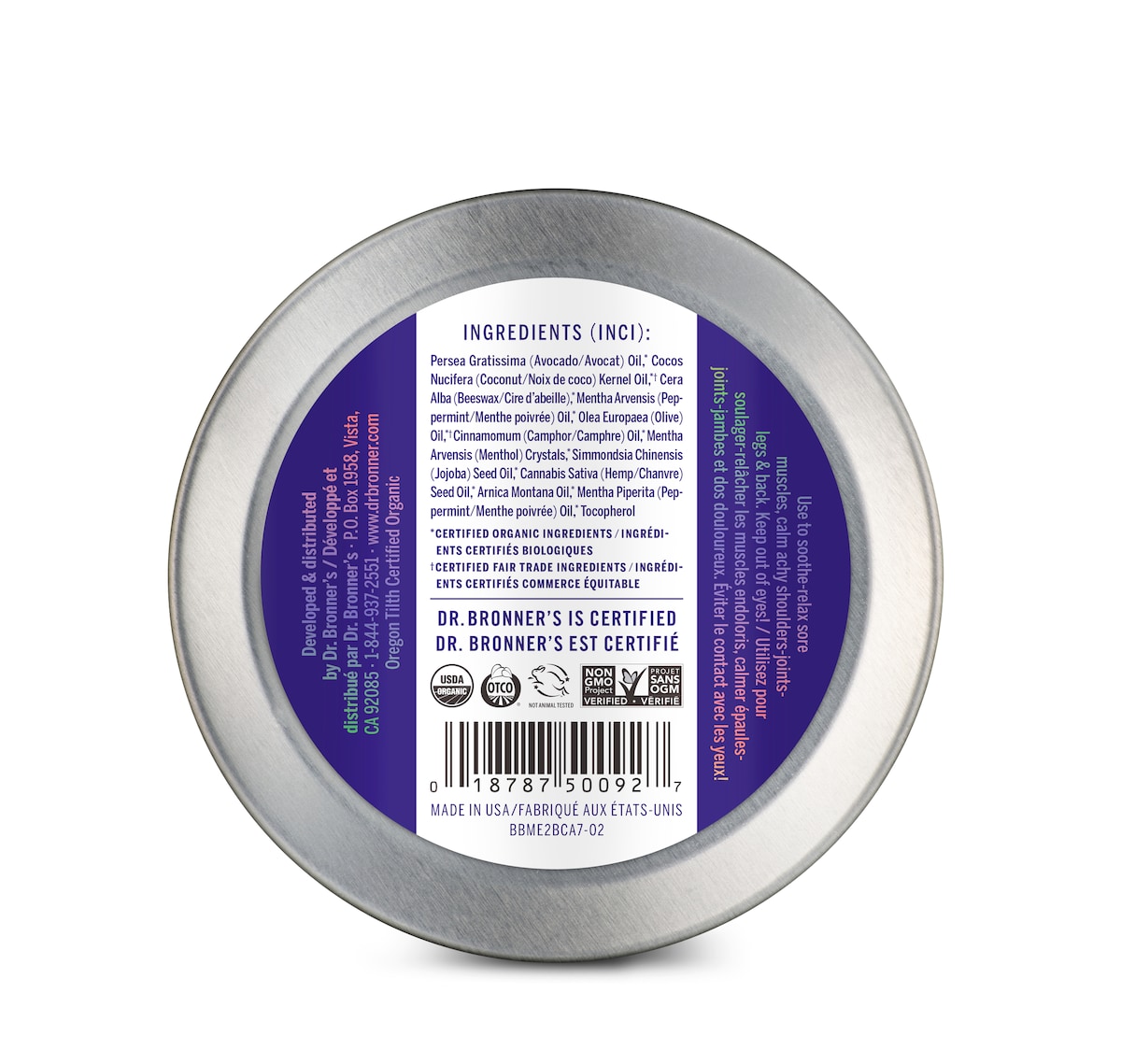 Dr Bronner's Arnica Menthol Organic Magic Balm 57g