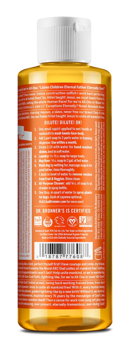 Dr Bronner's Pure Castile Liquid Soap Tea Tree 237ml