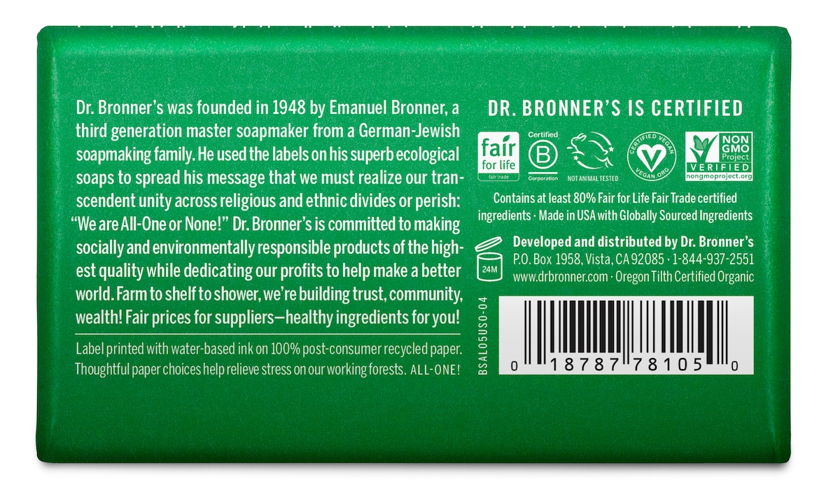 Dr Bronner's Almond Soap Bar 140g