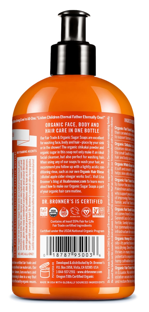 Dr Bronner's Organic Sugar Soap Tea Tree 355ml