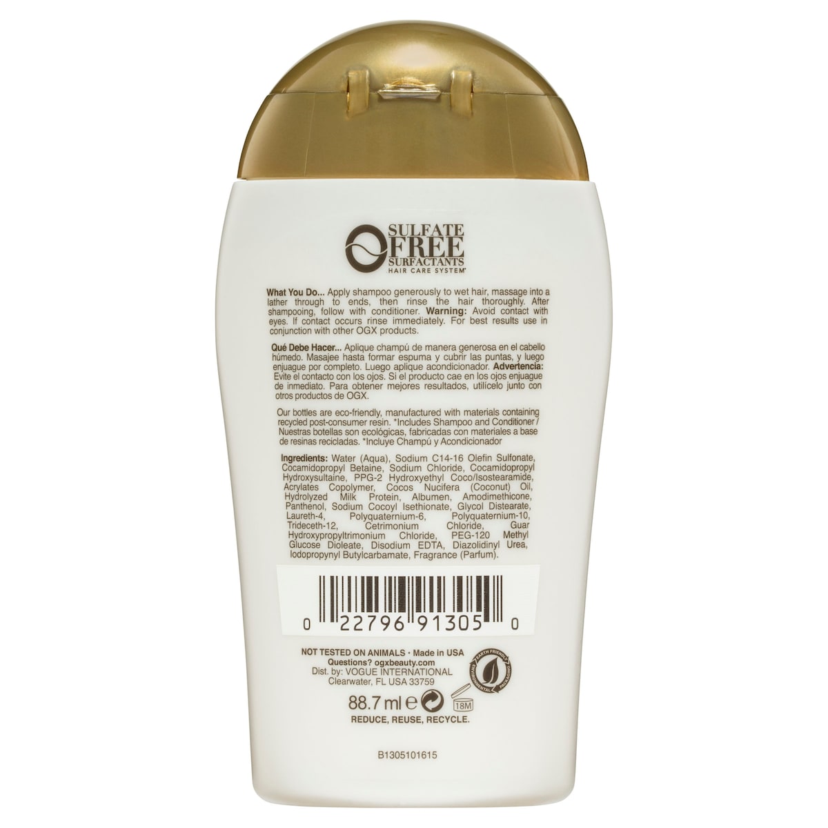 OGX Coconut Milk Mini Shampoo 88.7ml