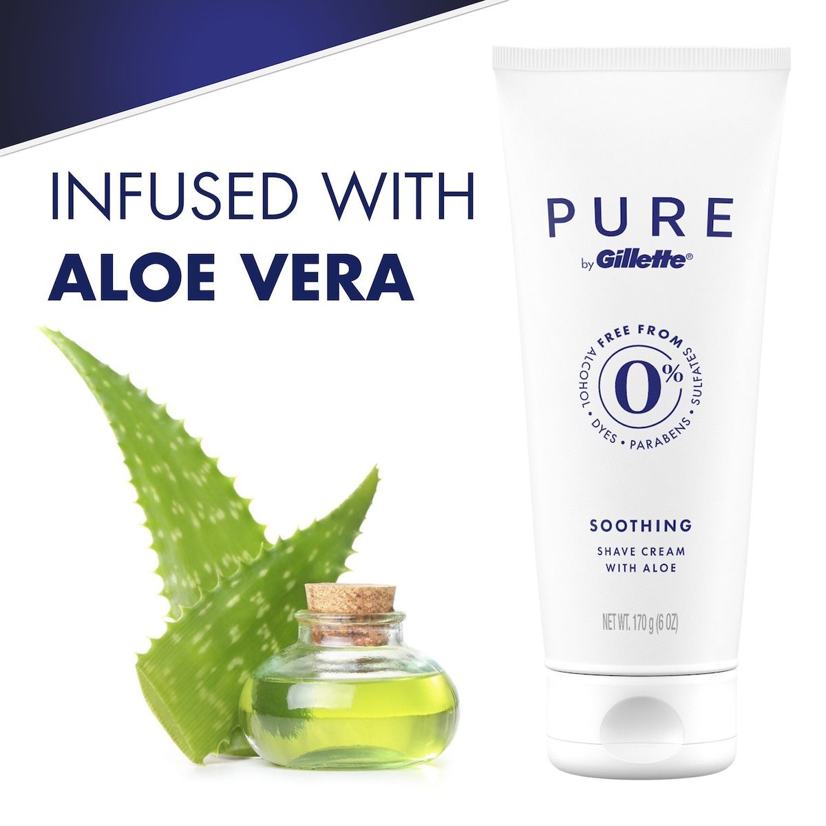 Gillette Pure Soothing Shave Cream with Aloe 177ml