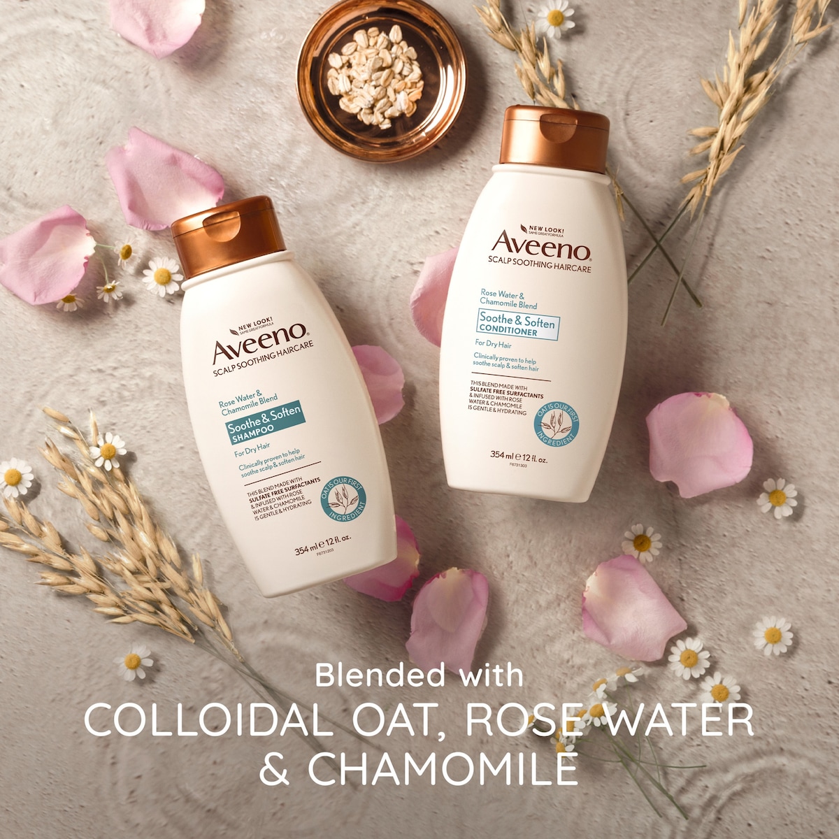 Aveeno Rose Water & Chamomile Shampoo 354ml